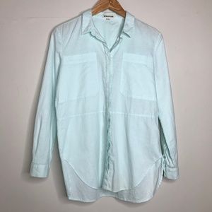 Whistles Cotton Linen Blend Button Up Shirt
